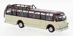Brekina 58065 - H0 - Saurer 5 GVF-U dunkelrot, beige, 1951